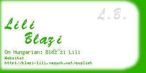 lili blazi business card